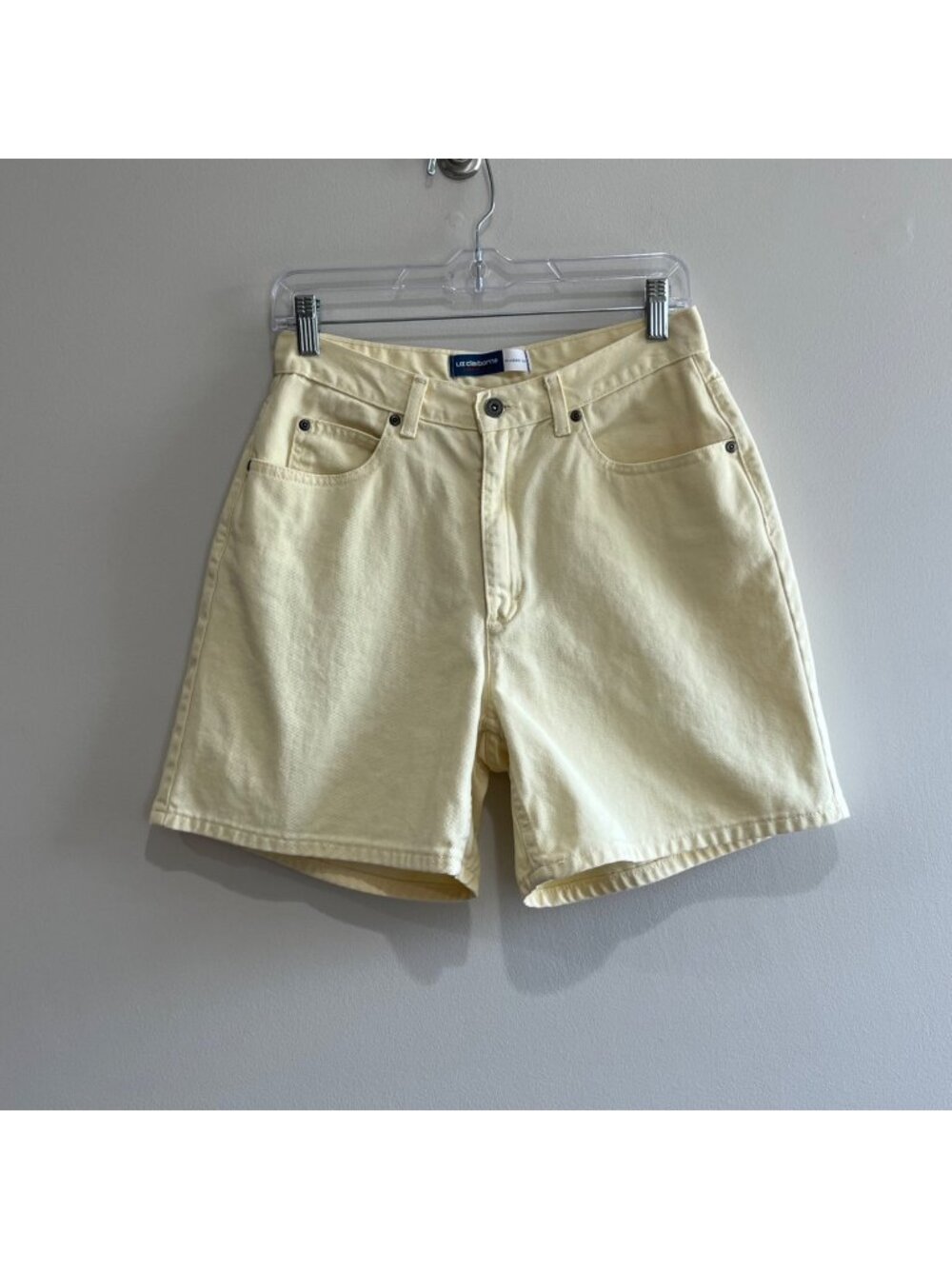Liz Claiborne Vintage 90s Denim Shorts Womens 10 Yellow HIgh Rise